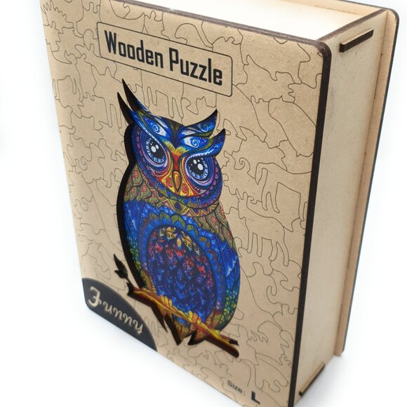 Suvira Animal Wooden Puzzle - Engaging, Educational, and Eco-Friendly (Owl) - Picture 9 of 12